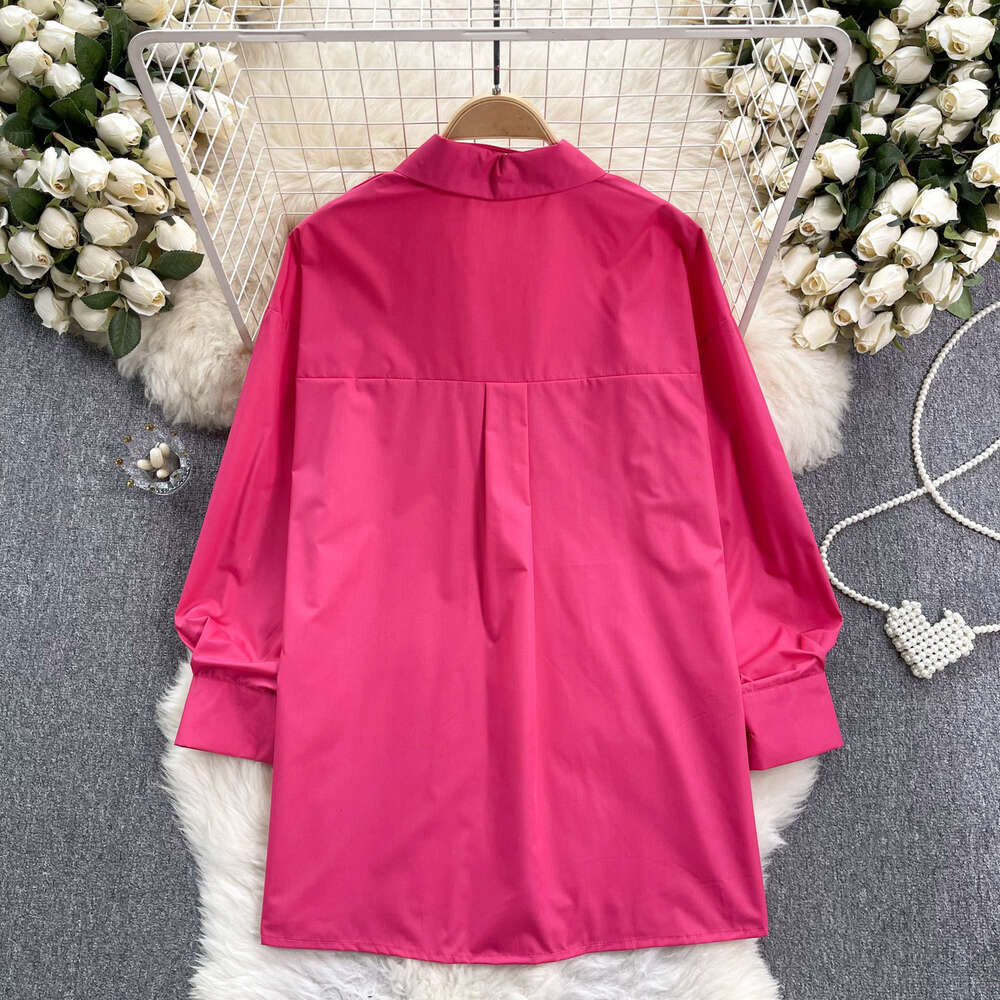 European style shirt womens design with pressure pleats threedimensionalf lowersl oosea nds limminge ffectr educinga geb ubbles leevet opo versizedw o