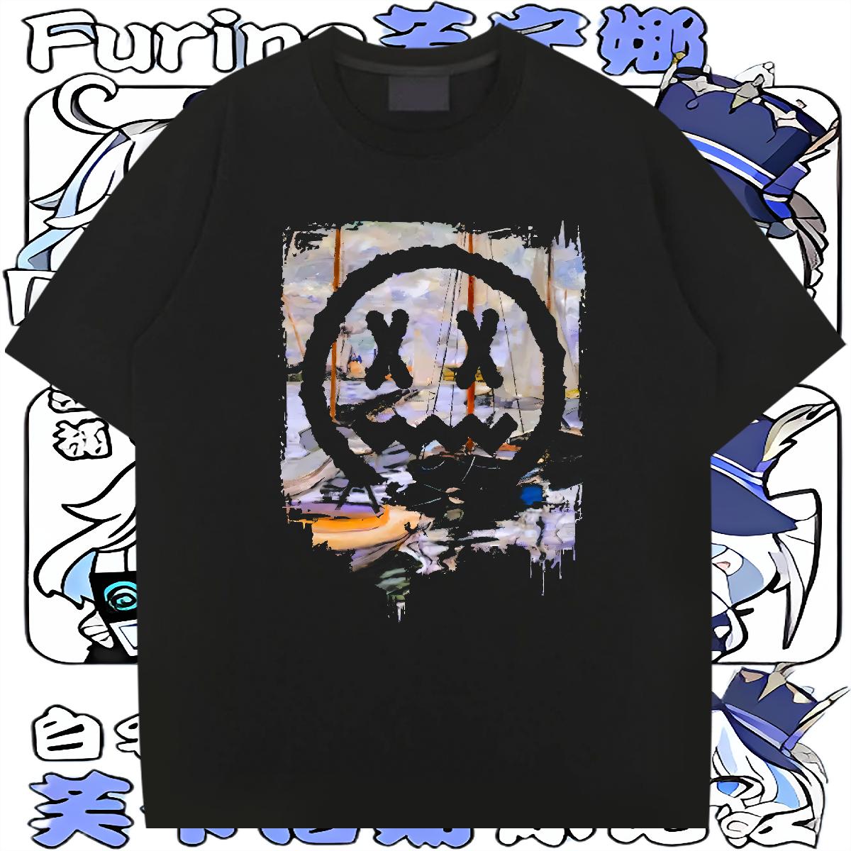 Fashion Casual T-Shirts Crew Neck Cotton Breathable High Street Hip Hop Men Tshirts Custom Print Oversized High Quality Polos