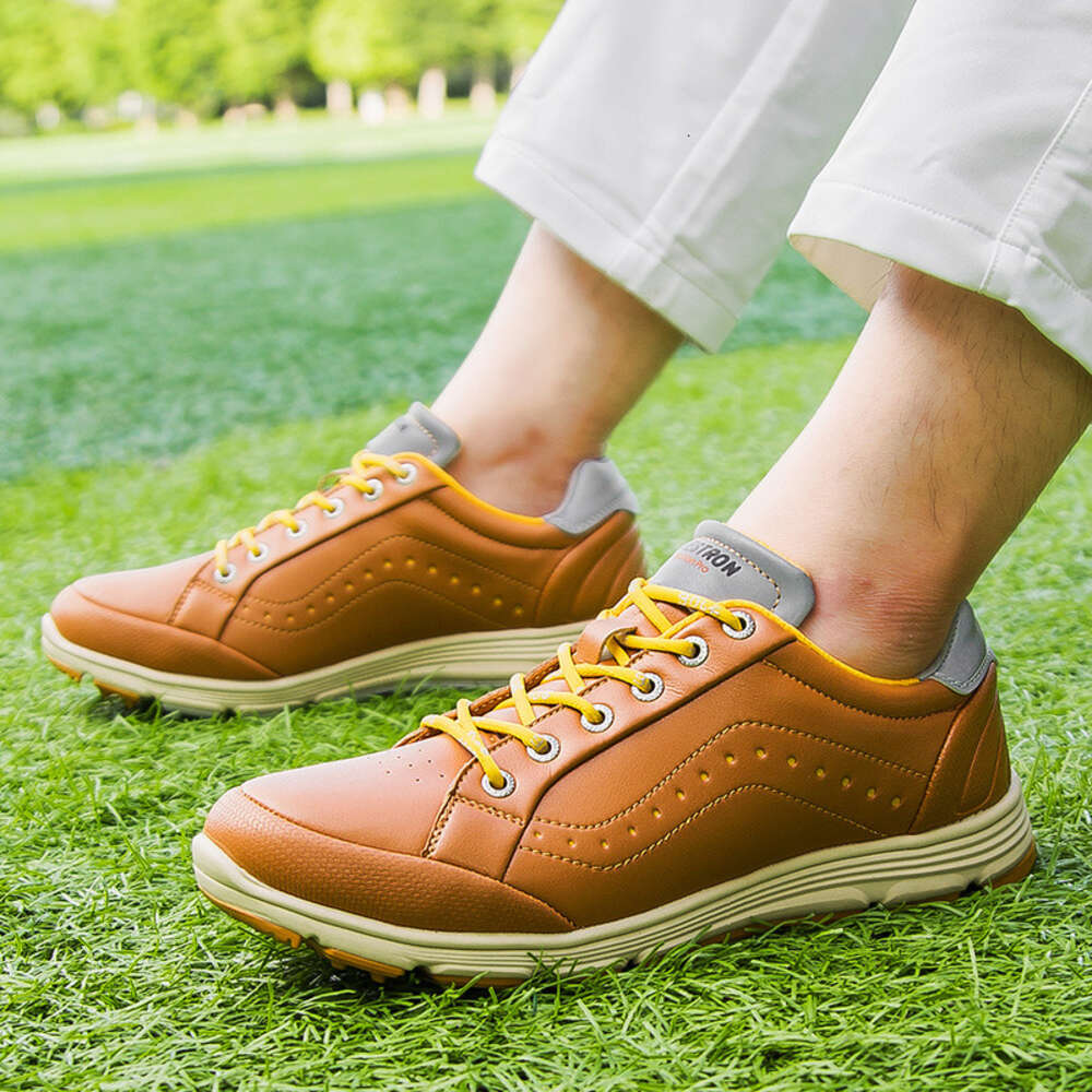 Red Waterproof Shoes Black Outdoor Light Weight Quality Golf Men Comfortable Walking Gym Sneakers Ddmysaturn