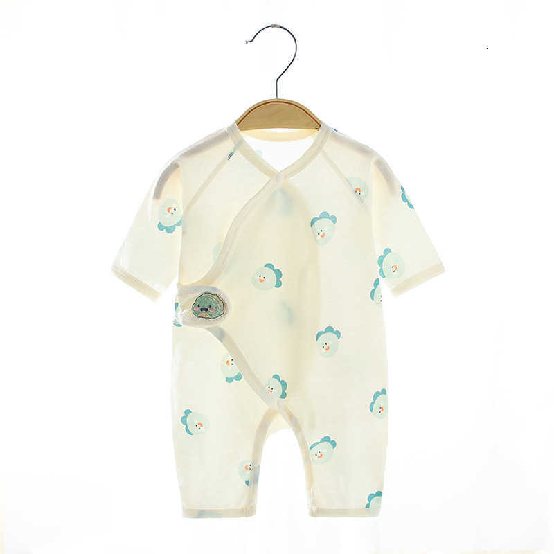 Baby Jumpsuits 2024 Summer New Newborn Class A Pure Cotton Boneless Bodyback Climbing Clothes for Infants Young Children Butterfly Clothes Thin Style