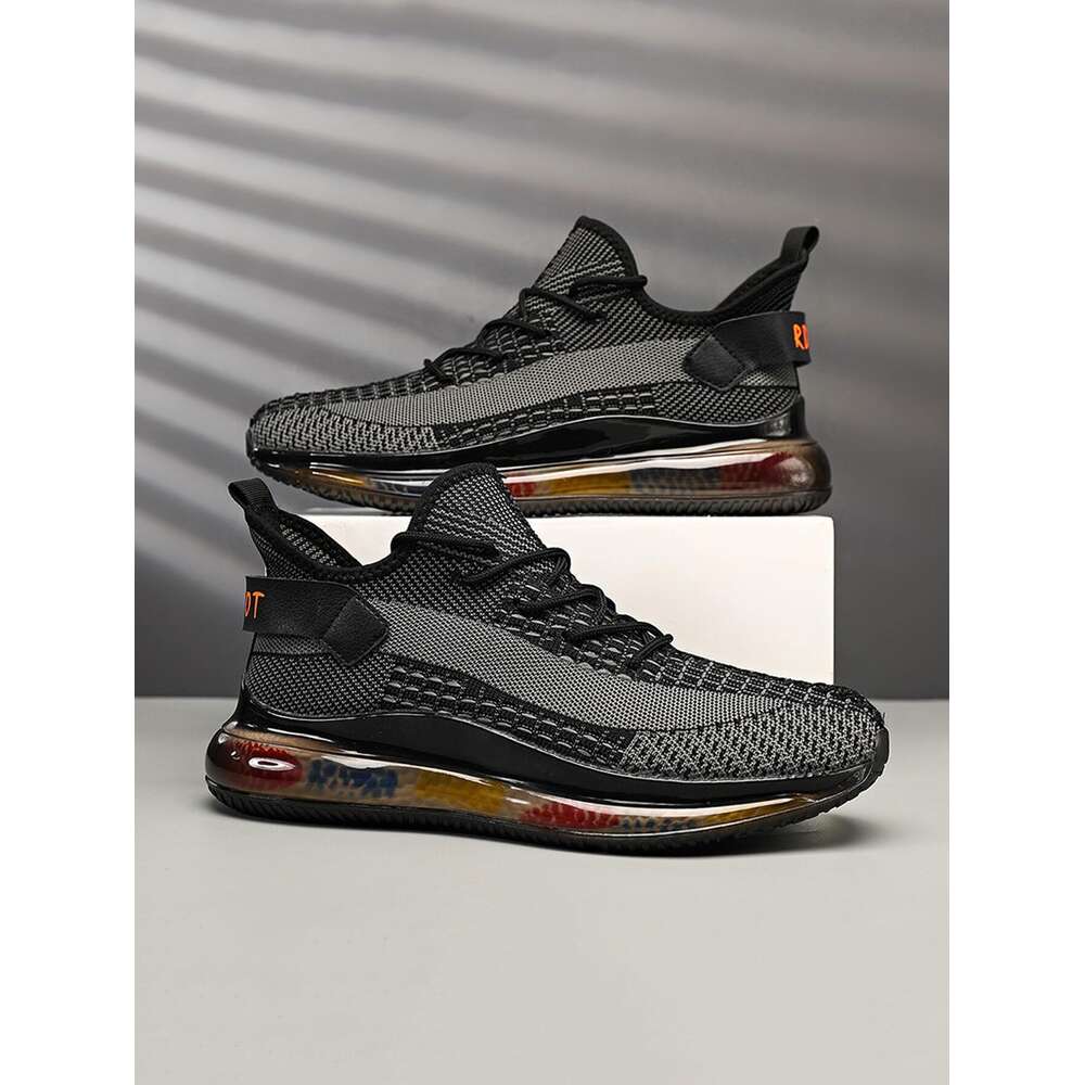 Lace Men S Up Letter Printed Running Shoes Round Toe Athletic Outdoor Material Sneakers Ddmysaturn