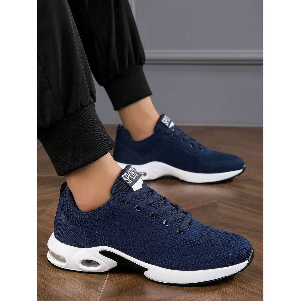 S Sports Men Shoes Breathable Comfortable Walking Shoes With Shock Absorbing Air Cushion Fashionable Lace Up Sneakers Ddmycat