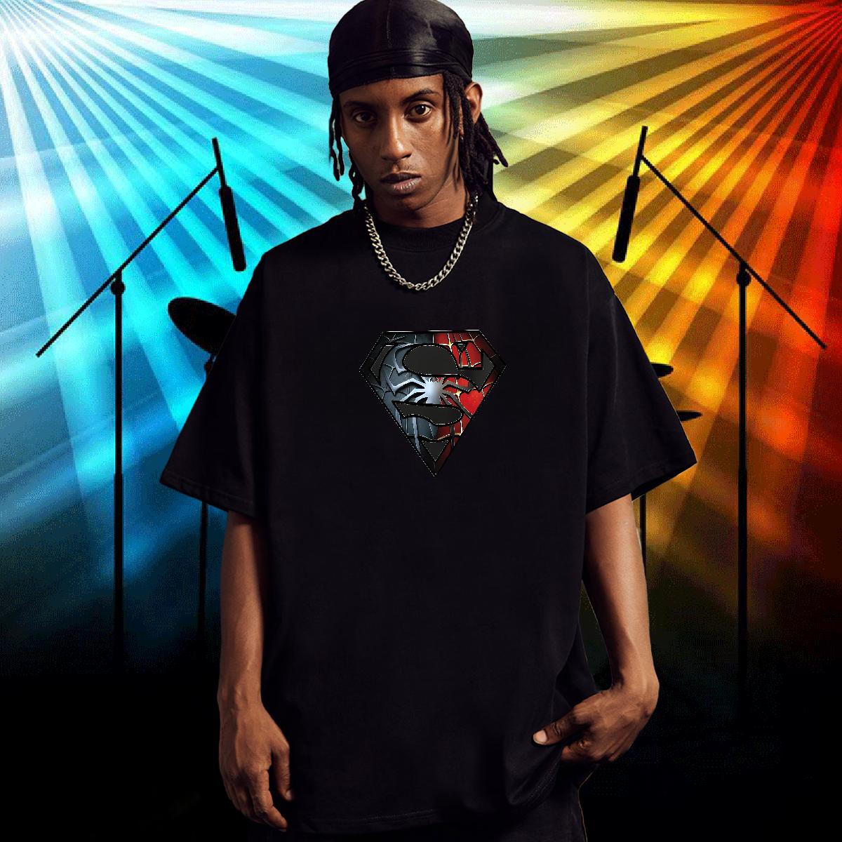 5A T-Shirts High Street Hip Hop O-Neck Short Sleeve Cotton Men Tshirts Customized Black Oversized Wear