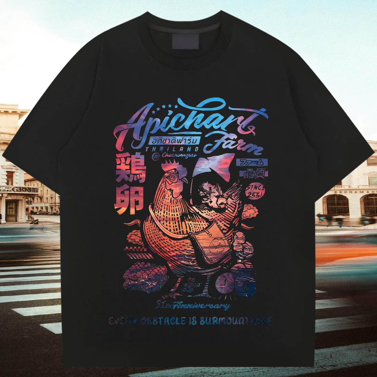 DIY Man T Shirts Floral Print Sport Tshirts Cotton Breathable Short Sleeve Unisex