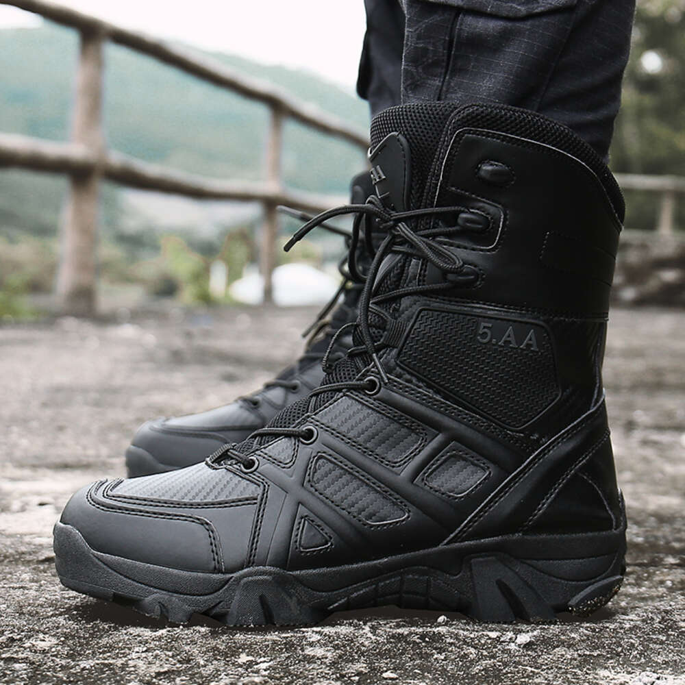 For Hiking Tactical Shoes Combat Outdoor High Top Military Men Motocycle Boots Ddmysaturn