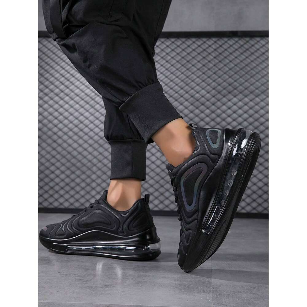 Ddmyoutdoor New Sports Breathable Mesh Casual With Full Palm Air Cushion Shock Absorbing Running Shoes Black Chunky Sneakers Large Men S Size OUTDOOR