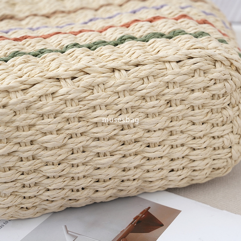 High quality women's fashion classic retro lazy fresh sweet travel new fashion large capacity straw woven bag summer versatile vacation beach tot