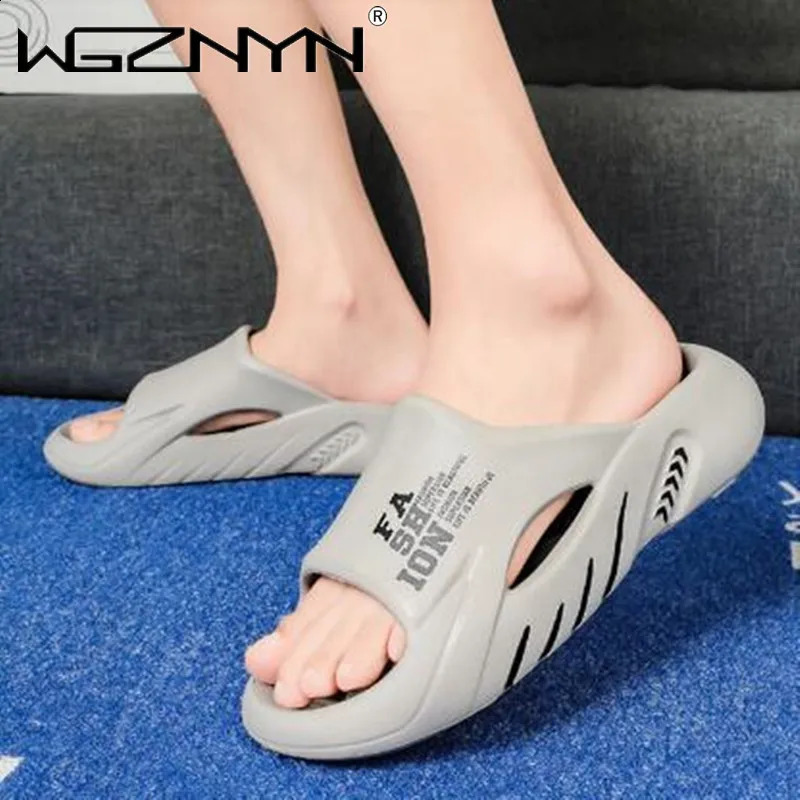 Summer Men Massage Slippers Sides Indoor Outdoor Sandals Beach Casual Shoes Soft Sole Slides Men Flip-flops Mens Sandals 240605