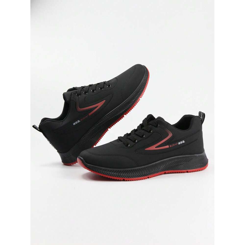 Ddmyoutdoor Men S Waterproof Slip Resistant Sports For Autumn Winter Casualwear Soft Running Shoes Black Leather Four Seasons Shoes