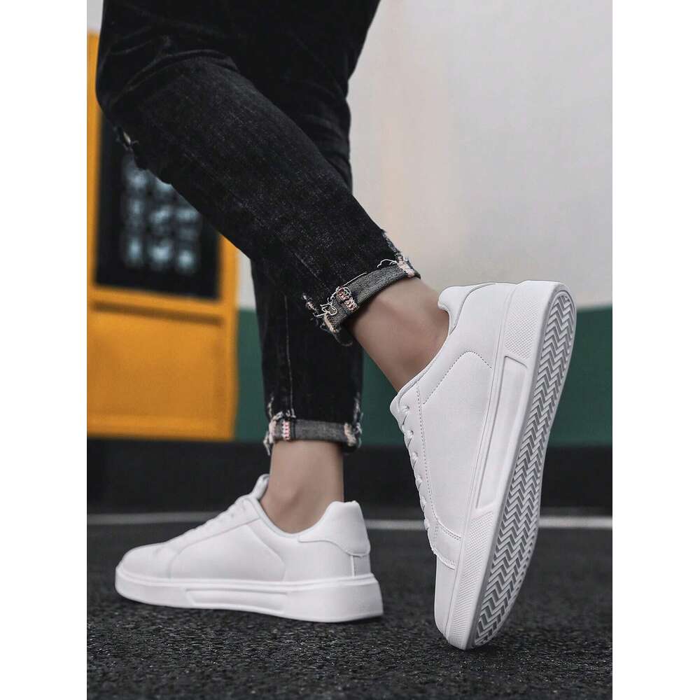 Couple Unisex White Sneakers, Casual Sports Shoes, New Arrival Spring Summer, Suitable For Students And Work, Size 36-42, Non-Slip