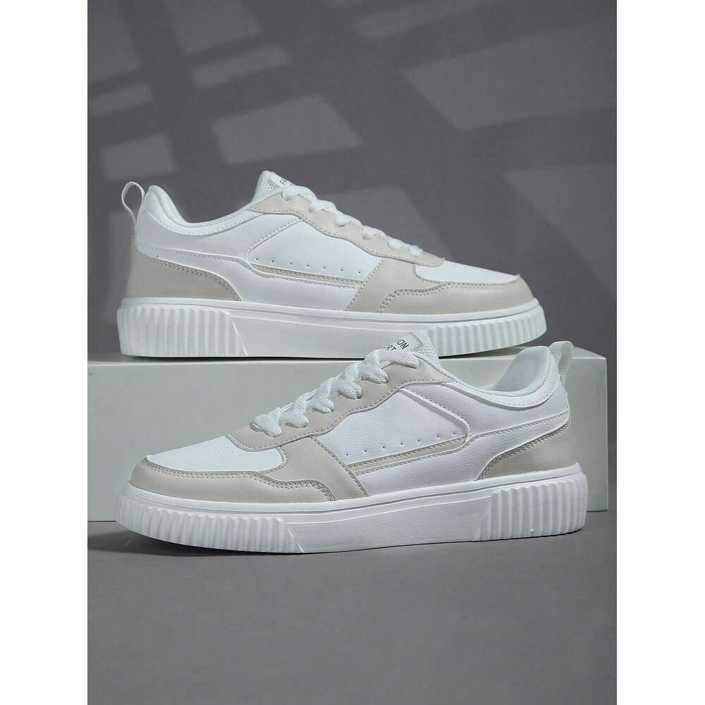 Ddmyoutdoor Men S Athletic Beige Casual Fashion Lightweight Sneakers Board Shoes Skate Shoes