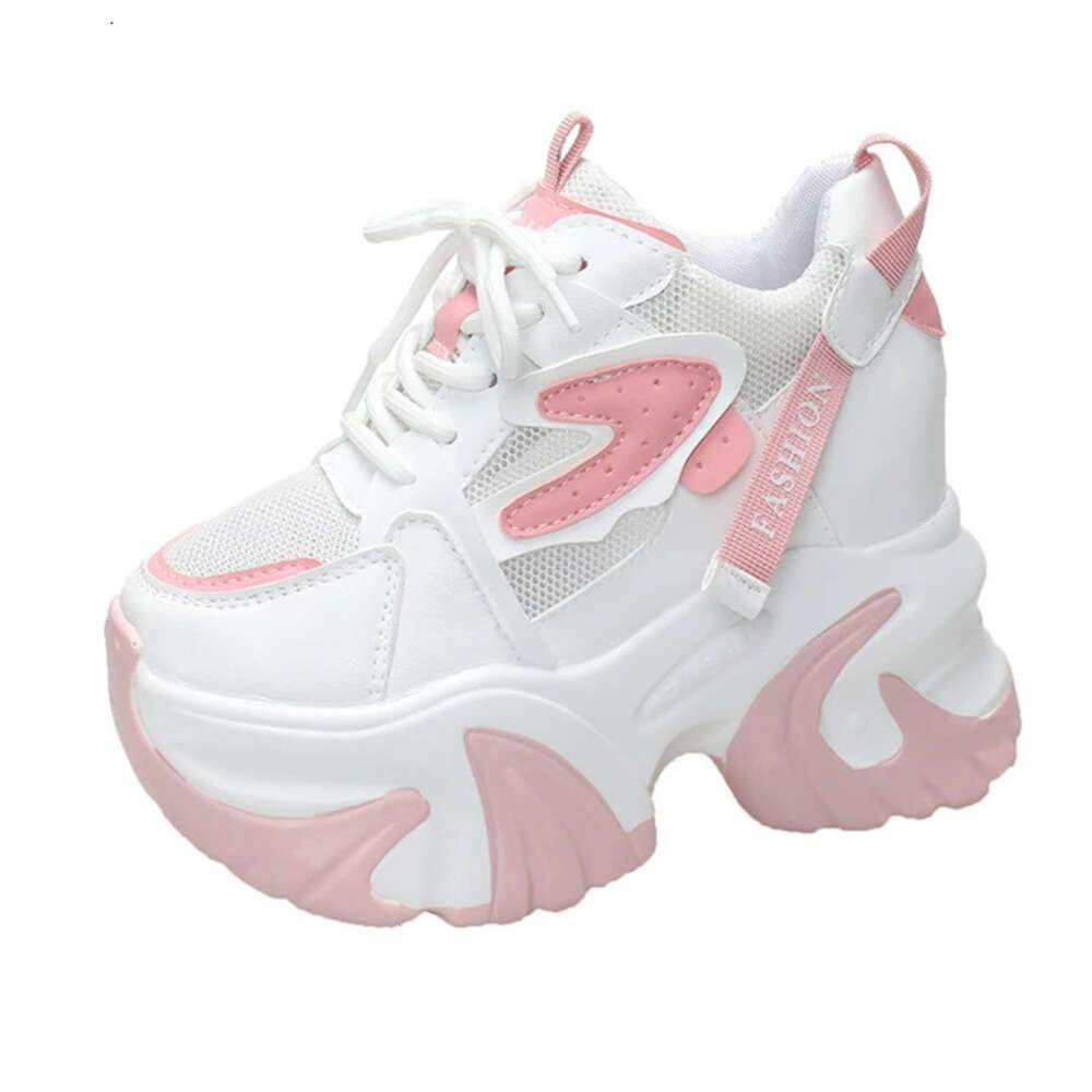 Ddmysports Women Igh Top Sneakers Spring Female Black White Chunky Sneaker Breathable Leather Wedge Shoes Atos Casual Mujer OUTDOOR