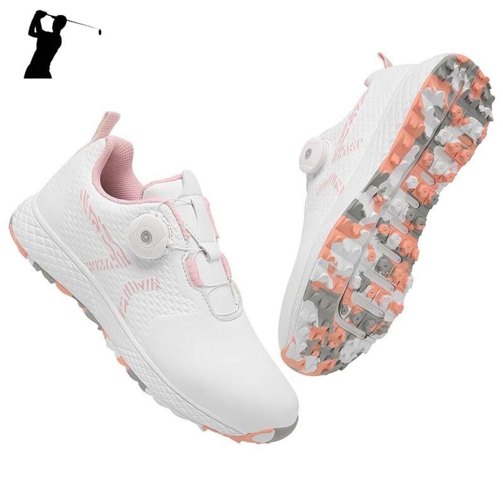 Waterproof Shoes Women 35-41 white pink Comfortable Golf Outdoor Walking Men Footwears Anti Slip Athletic Sneakers