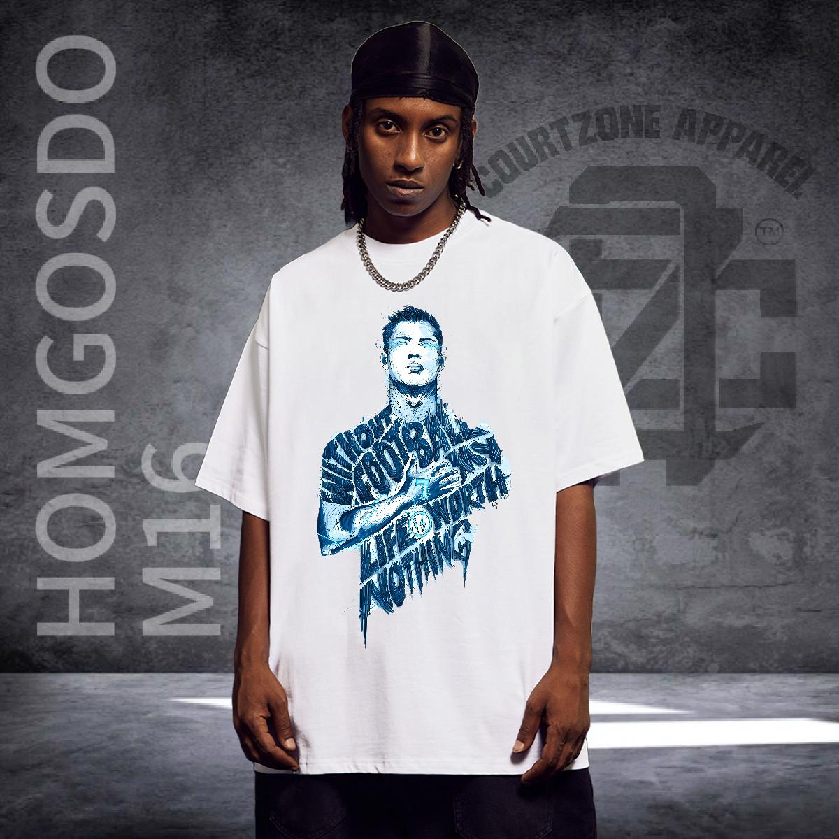 DIY Man T Shirts Cartoon Print Hip Hop Street Men Tshirts 180g Cotton Cool Design