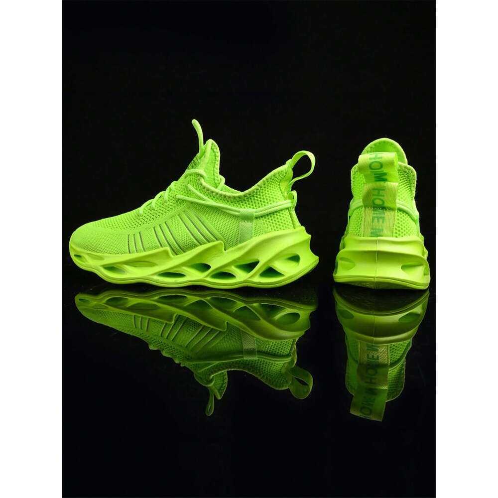 Men's Fashionable Lace-Up Thick-Soled Comfortable, Breathable, Shock-Absorbing Wear-Resistant Casual Sneakers, Suitable For Indoor Fiess And Outd