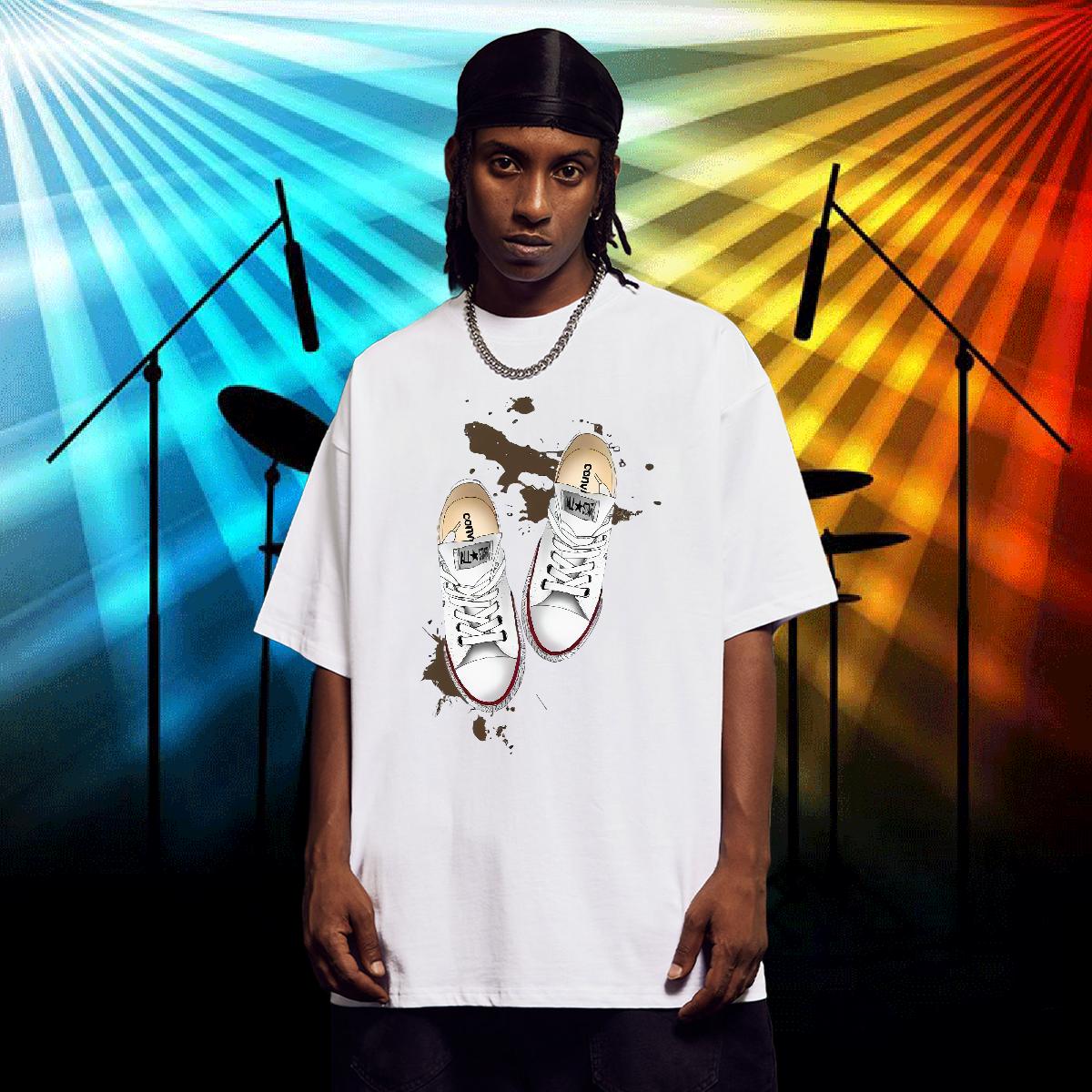 Popular Couples T Shirts 180g Cotton Casual Men T Shirts Custom Printed 2024 New Tops Shirt