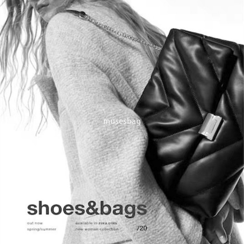 New women bag white oversized quilted single shoulder crossbody bag women trend simple and versatile chain bag commuting niche handbag
