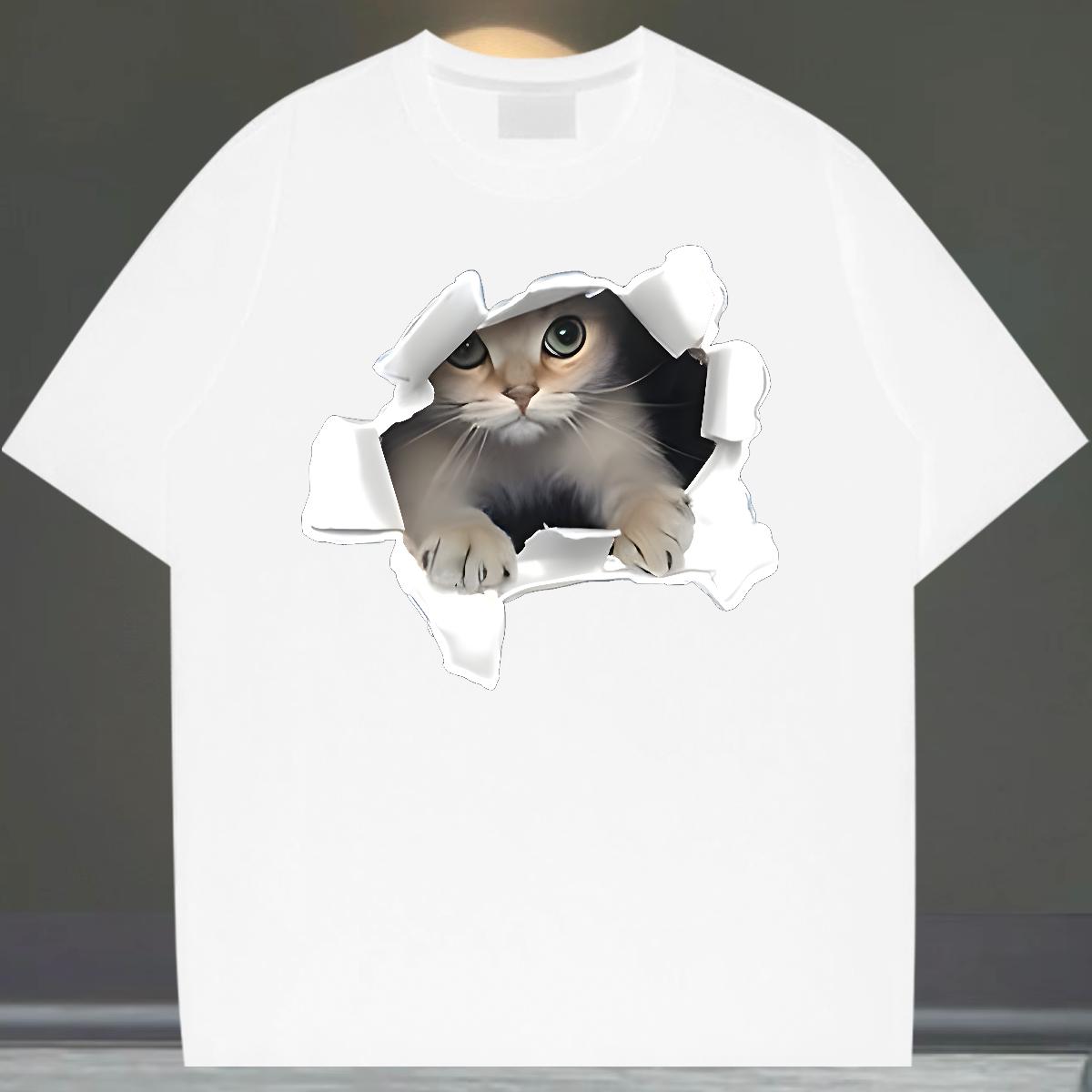 Loose Couples T Shirts Crew Neck Cotton Sport T Shirt For Man Custom Cartoon Casual New Clothes