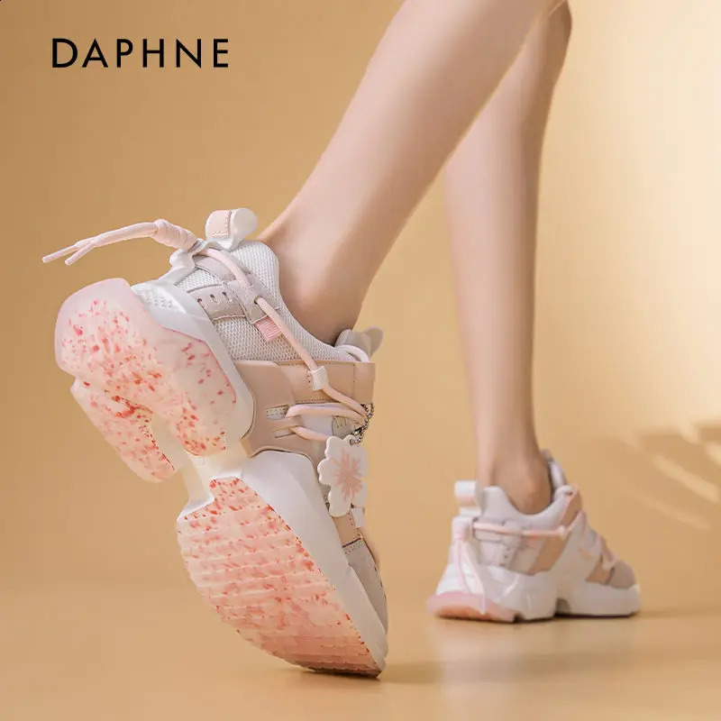 Spring cherry blossom shoes Pink Old Dad Shoes Womens original Minority Sen Department of thick bottom Casual Shoes 240606
