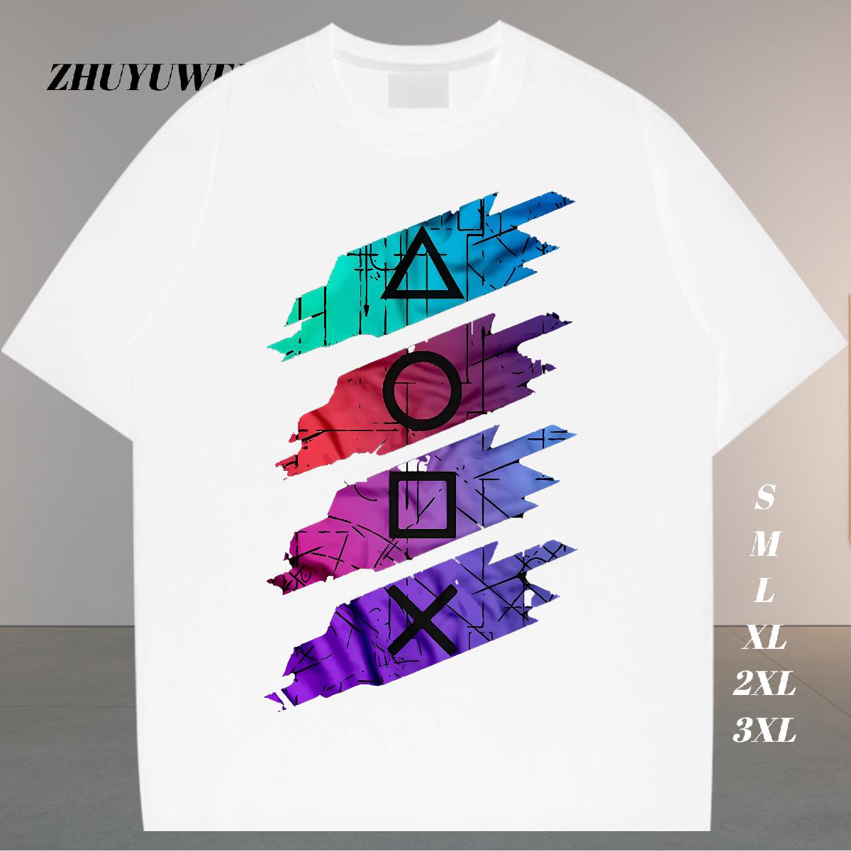 Classic T shirt Anime Daily Wear Tshirts Cotton Breathable Short Sleeve Unisex