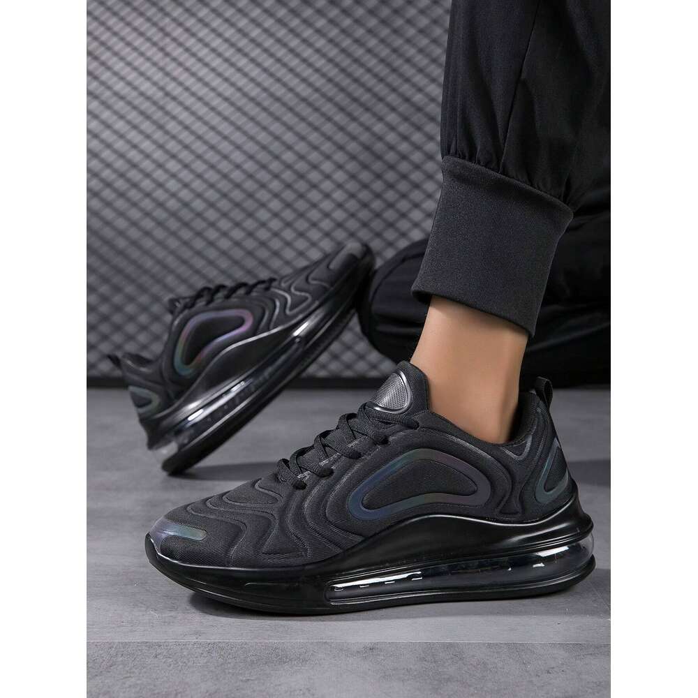 Ddmyoutdoor New Sports Breathable Mesh Casual With Full Palm Air Cushion Shock Absorbing Running Shoes Black Chunky Sneakers Large Men S Size OUTDOOR