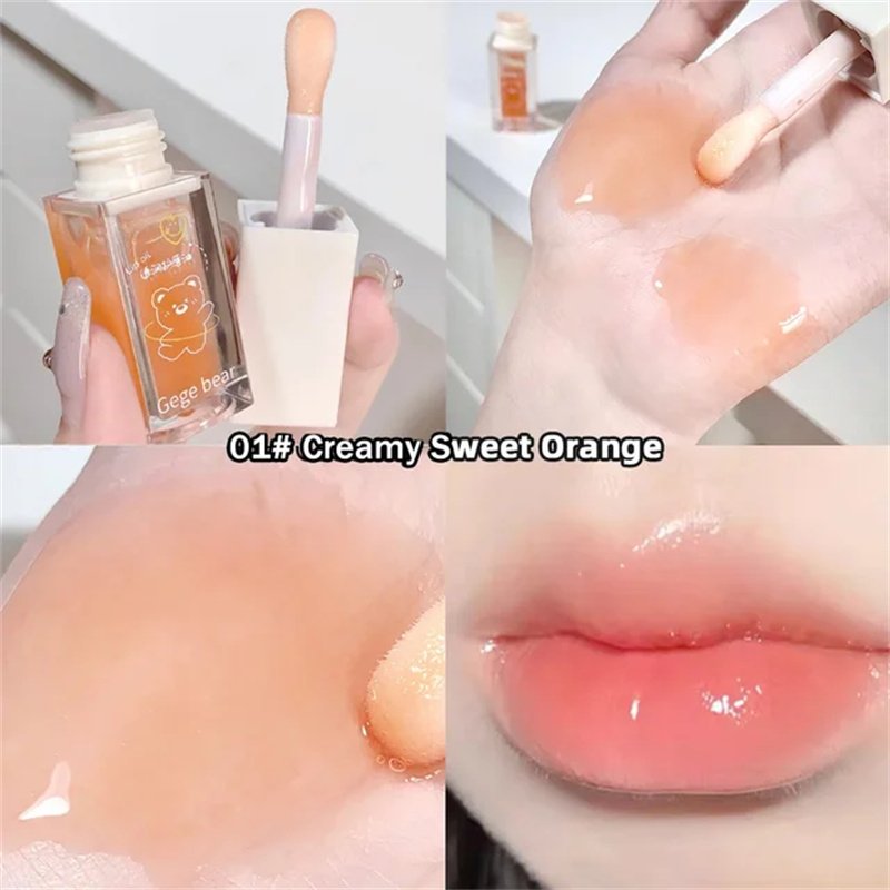 Crystal Jelly Oil Transparent Non-sticky Moisturizing Glitter Plumper Glossy Fades Lip Lines Lips Care Makeup Cosmetics