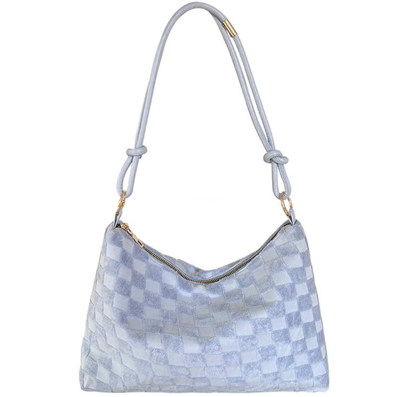 Embroidered Canvas Bag New Trendy and Fashionable Underarm Bag Versatile Shoulder Bag Large Capacity Handbag Portable Small Bag for Travel