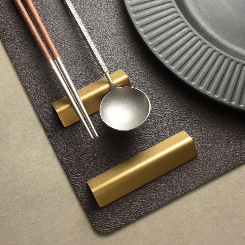 Stainless Steel Chopstick Rest Groove Mirror Fork Holder Cutlery Rest Chinese Style Dinner Spoon Stand Rack Dining Room Supplies J250