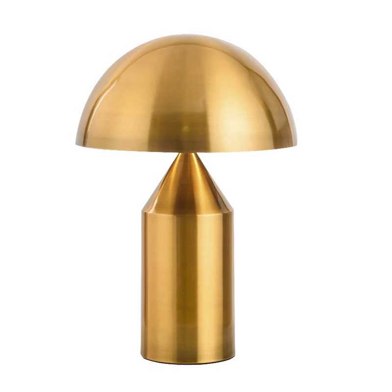 Desk Lamps Electroplating Nordic Black White Gold Mushroom Table Lamp for Desk Living Dining Room Bedroom Bedside Metal LED Desktop Decorat S2460555