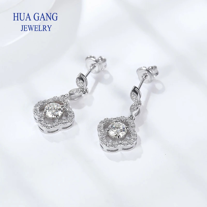 0.5ct Dangling Earring For Women Labs Diamond Eardrop S925 Sterling Silver Jewelry Girl Valentines Day Gift Wedding 240528