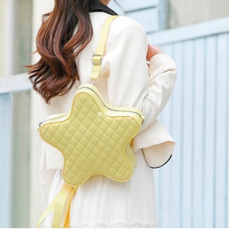High quality new niche design fashionable jelly bag PVC five pointed star crossbody women diamond grid bag star commuting to work and school shoulder 
