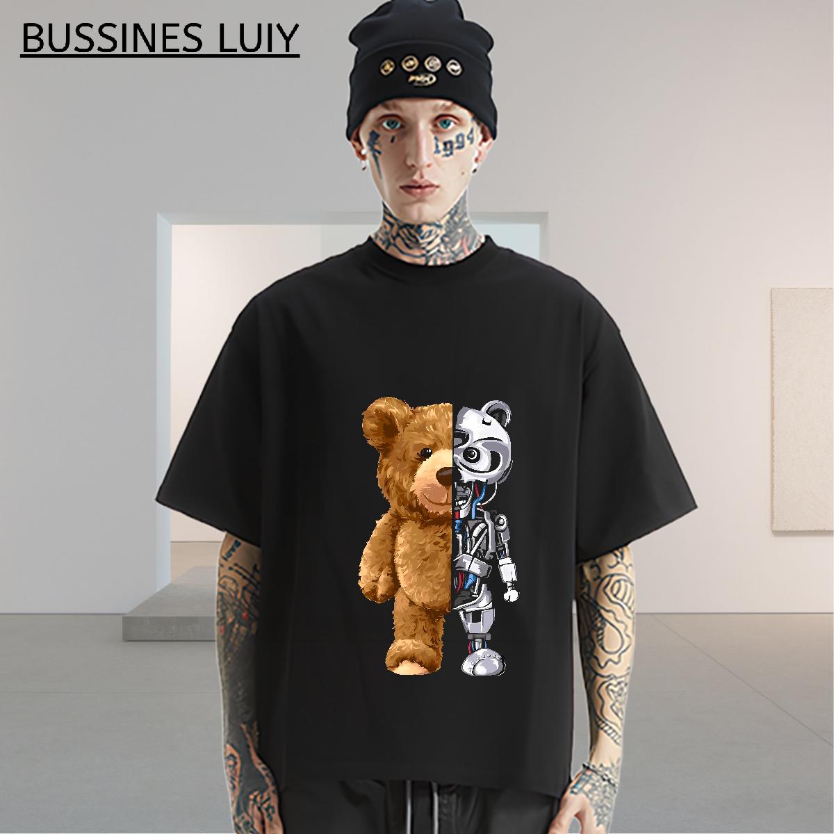Designer T-Shirts for Men Custom Cartoon Home Outdoor Men Tops Tees Crew Neck Cotton Breathable High Quality