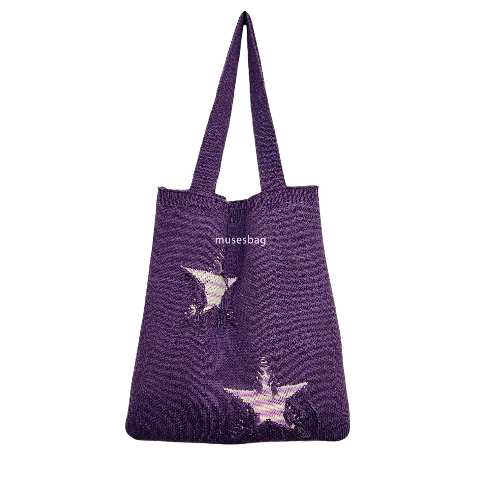 New Advanced Fashion Star Bag Knitted Bag Instagram Bag One Shoulder Bag Large Capacity Beach Tote Bag Hand Hook Bag Women Bag