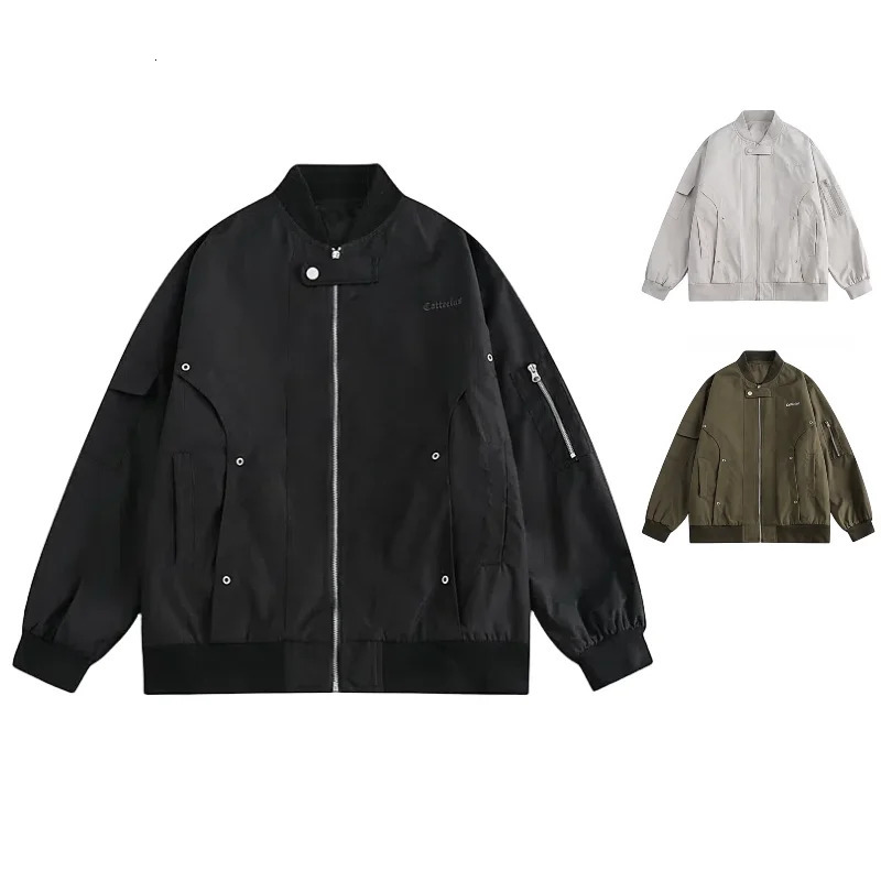 Mens Stylish Jacket with Pocket Decoration Perfect for Outdoor Travel and Baseball Loose-Fitting Skin-Friendly Fabric 240530