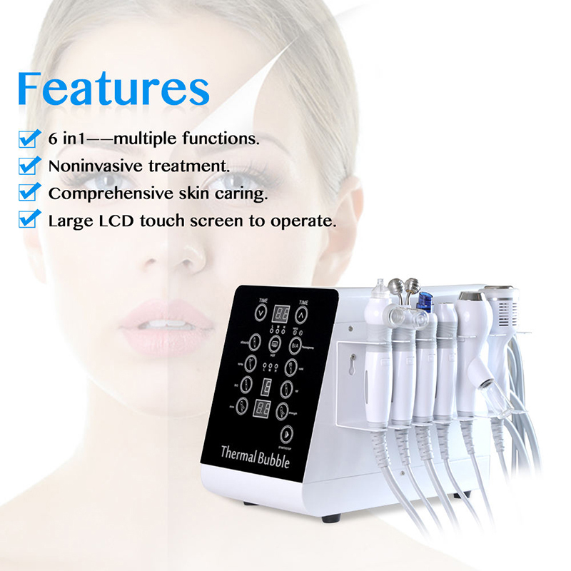 6 in 1 Beauty Deep Cleaning Beauty Machine Beauty Dermabrasion Jet Peel Face Machine With Thermal Bubble