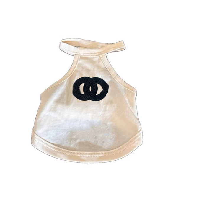 free shipping Designer Clothes Apparel Summer Embroidered Letter Pattern Soft Breathable Dog Cotton T Shirt for Small Medium Pet Yellow S Y120