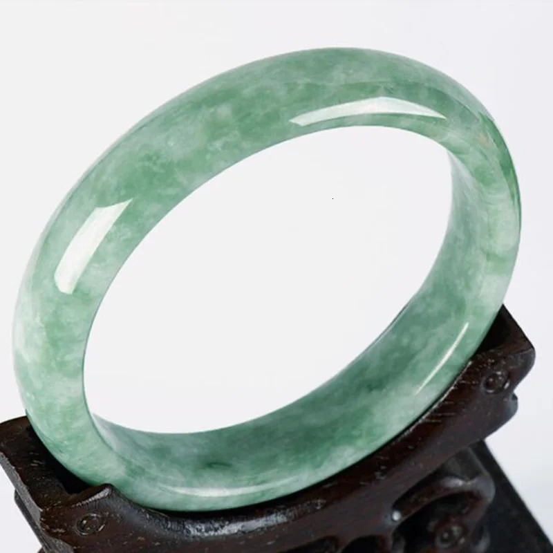 Real Grade A Natural Jade Bangle Women Healing Jewelry Genuine Chinese Jades Stone Bangles Jadeite Bracelet Girlfriend Mom Gifts 240604