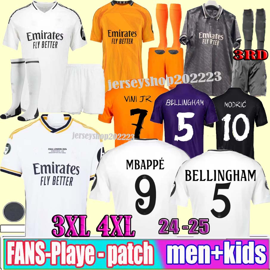 3XL 4XL BENZEMA Soccer 2023 2024 2025 Shirt MBAPPE VINI JR CAMAVINGA ALABA HAZARD ASENSIO MODRIC MARCELO REAL MADRIDS Football Jerseys Men Kids