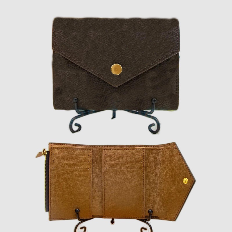 Real leather designer women card holder coin purse solid letter old flower portafoglio vintage portable flap small wallet classic popular xb172 C4