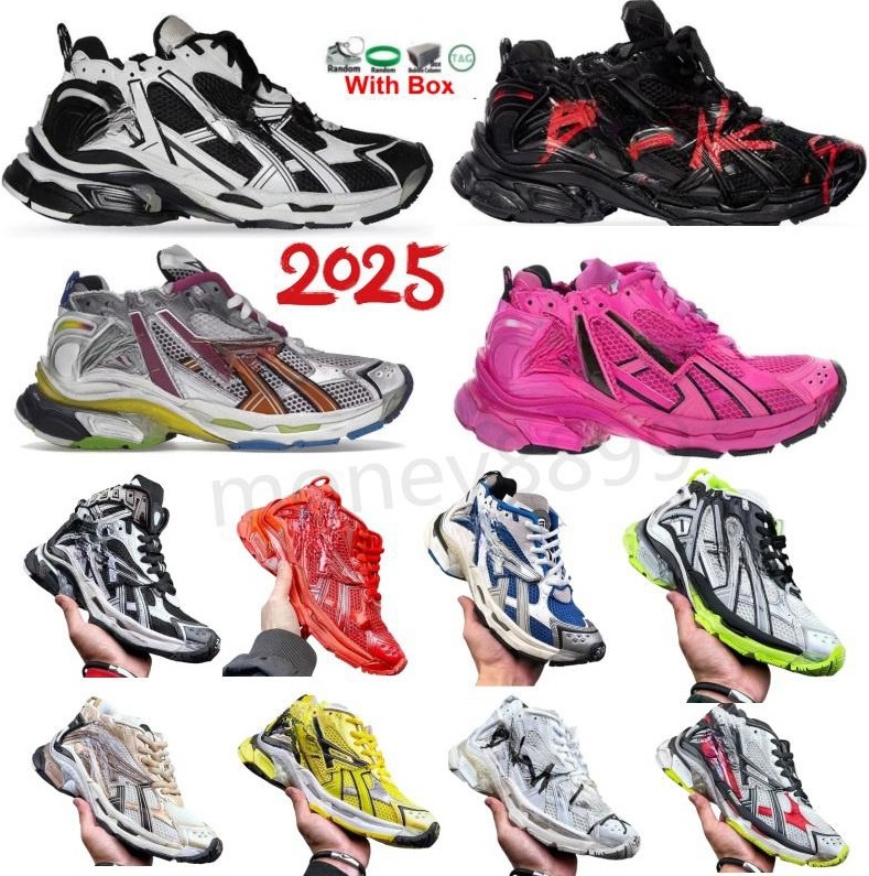 New Track S Runners 7 New Arrival 7.0 Designer Shoes for Men Women Graffiti Black White Pink Red Brown Colorful Tracks Shoe Sneakers Traineres With Box