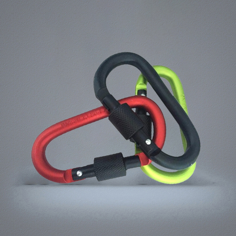 8cm Aluminum Alloy Carabiner DRing Key Chain Clip Multicolor Camping Keyring Snap Hook Outdoor Travel Kit Quickdraws DLH056