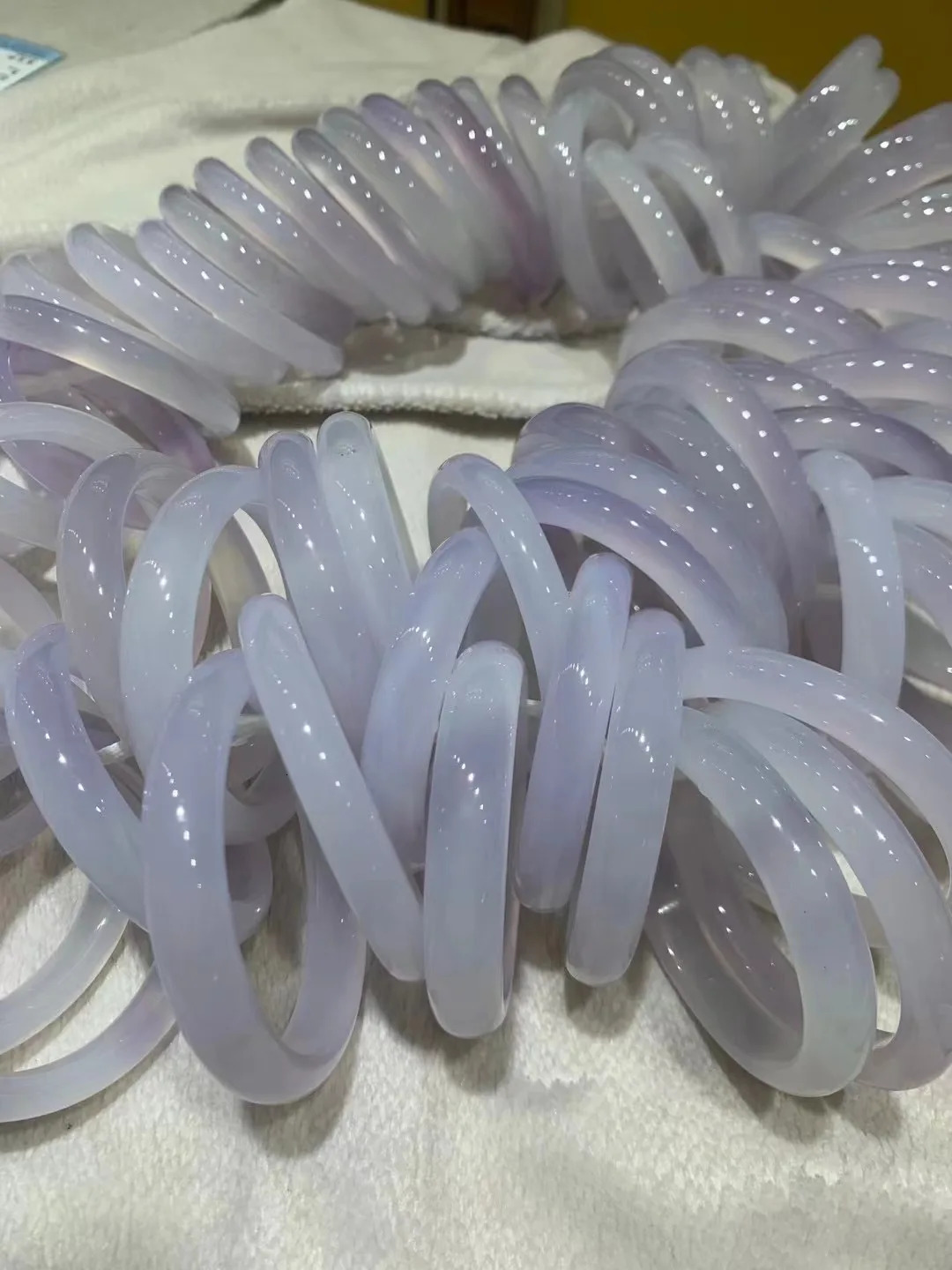 Natural chalcedony purple jade bangle bangles for woman real bracelets flat bar stone jewelry 240604