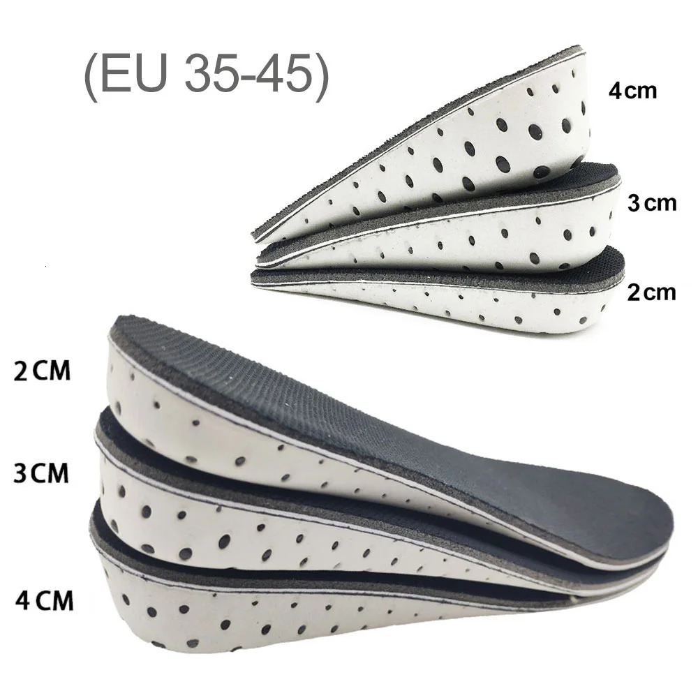 Height Increase Insole 1 Pair Hard Breathable Memory Foam Heel Lifting Inserts Shoe Lifts Pads Elevator Insoles for Unisex 240607