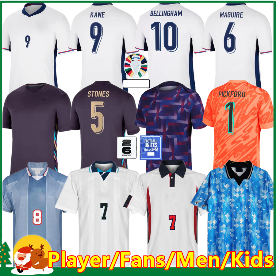 24 25 eNGLanDS Football Shirt BELLINGHAM RASHFORD KANE 2024 Euro Cup 2024 2025 Soccer Jersey National Team Home White Away Men Kid Kit Women SAKA RICE shirt