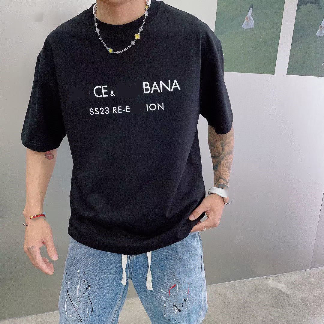 Mens Short Sleeve T-shirt Summer Trend Handsome Half Sleeve Men Letter Printing Short Sleeve Simple Casual T-shirt Asian size s-5xl