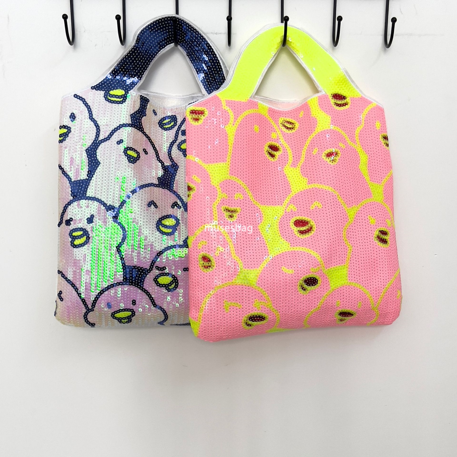 New Instagram Korean Fashion Bag Handbag Beaded Bag Embroidered Bag Large Capacity Tote Bag Commuting Working Student Party Essential Bag