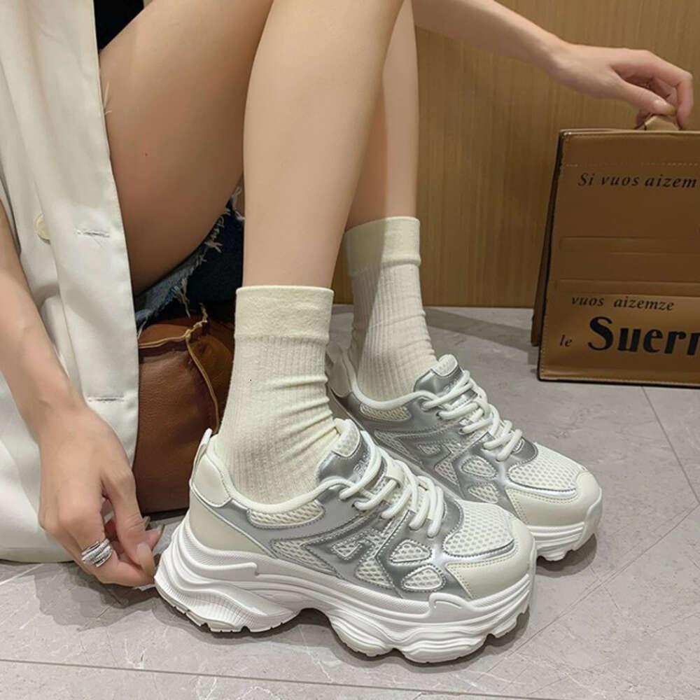 Ddmytiger Ddmytiger Daddy Vulcanize Women Four Seasons New Casual All Match Ladies Light Breathable Thick Sole Increase Running Shoes