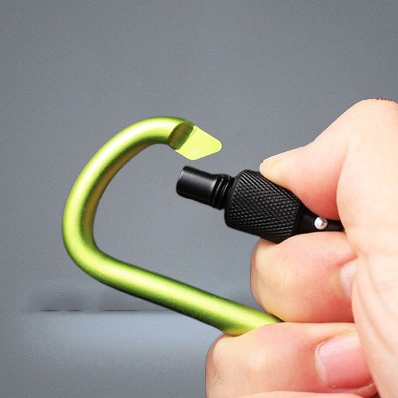 8cm Aluminum Alloy Carabiner DRing Key Chain Clip Multicolor Camping Keyring Snap Hook Outdoor Travel Kit Quickdraws DLH056