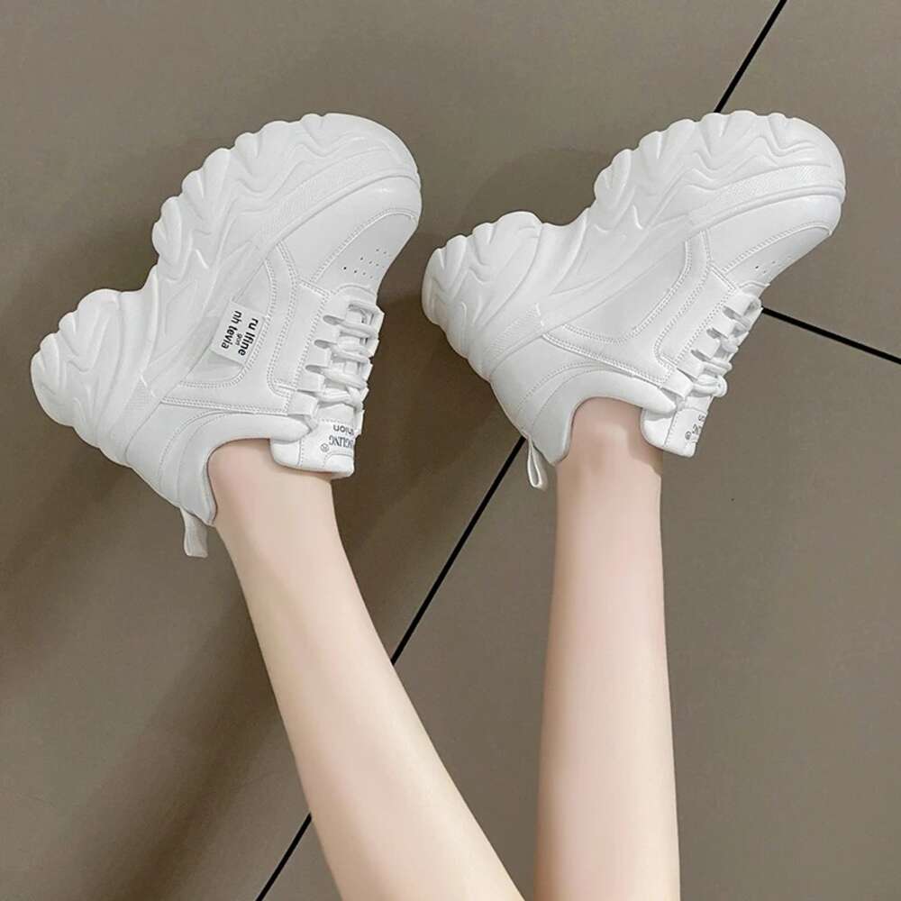 Ddmytiger Ddmytiger Rimocy White Black Chunky Women Spring Autumn Thick Bottom Dad Shoes Woman Fashion PU Leather Platform Sneakers Ladies
