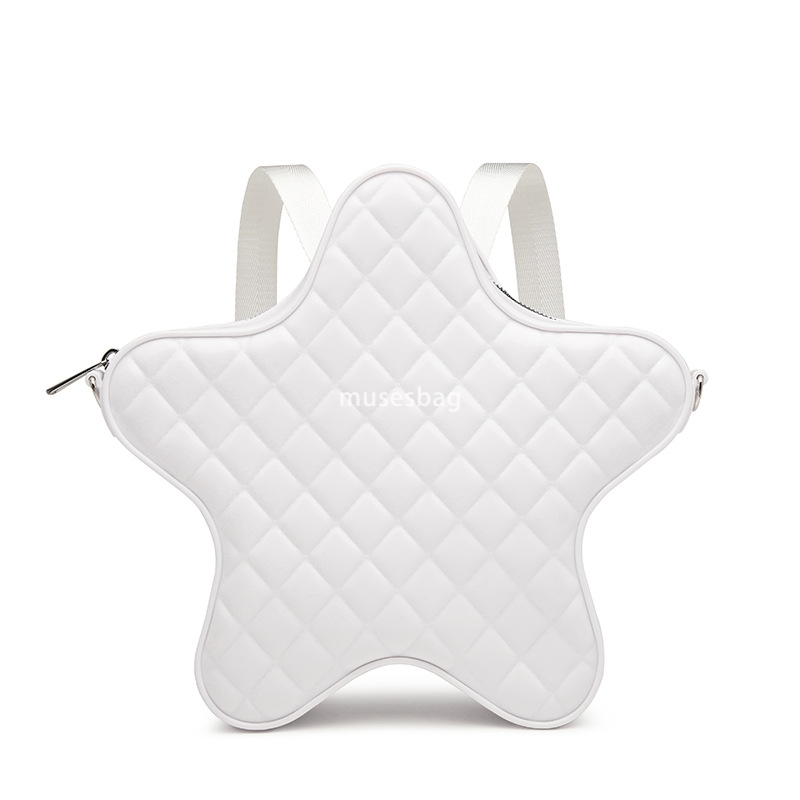 High quality new niche design fashionable jelly bag PVC five pointed star crossbody women diamond grid bag star commuting to work and school shoulder 